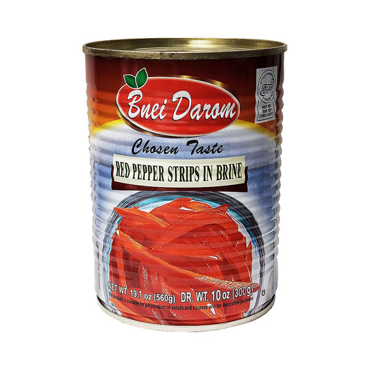 Bnei Darom Sweet Red Pepper Strips In Brine 19.7 oz
